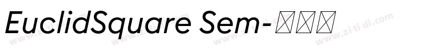 EuclidSquare Sem字体转换